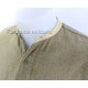 British wool collarless shirt