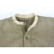 British wool collarless shirt