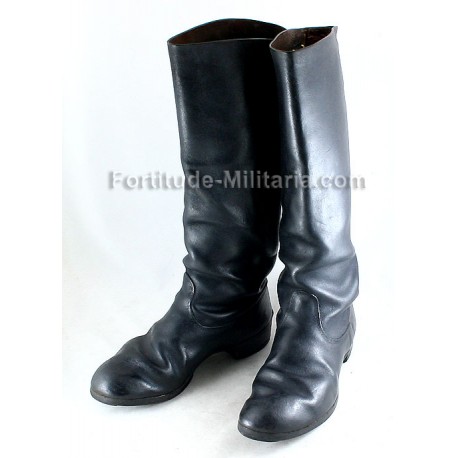 Army cavalry boots with regiment marks