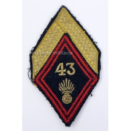 French M45 arm regimental insignia