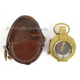 British Officers Compass in leather Pouch