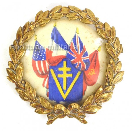 French patriotic badge